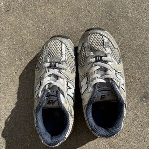 New Balance Kids' Silver and Black Sneakers